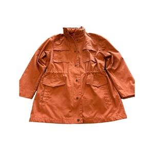 Vintage London Fog Women's Size 12 Trench Coat rust colored with zip up hood